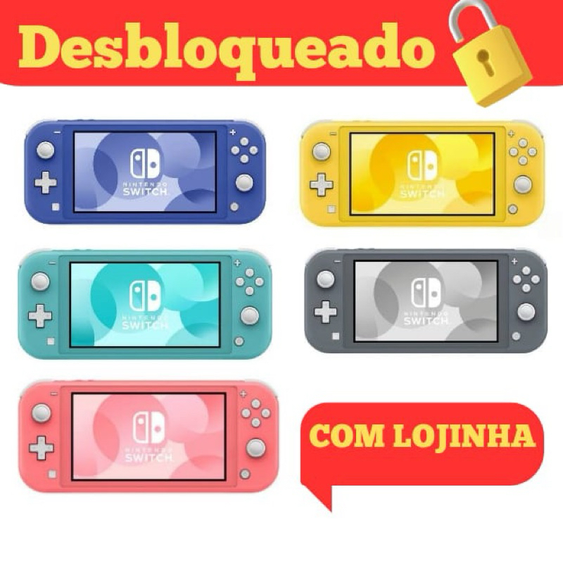 Nintendo Switch Lite Desbloqueado Dualboot Novo | Envio Imediato