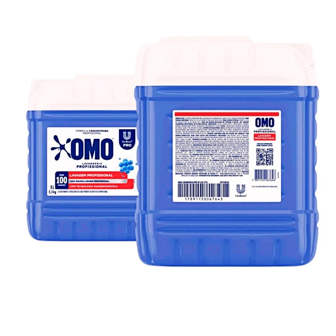 Kit 2 Lava-Roupas Omo Líquido Lavagem Perfeita Co