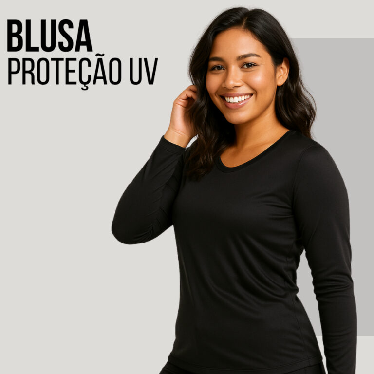Blusa Solar Blusa Segunda pele UV Espostiva Blusa 