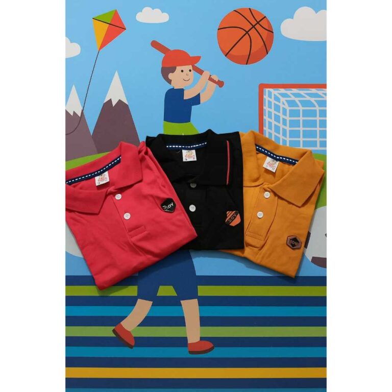 camisa gola polo infantil