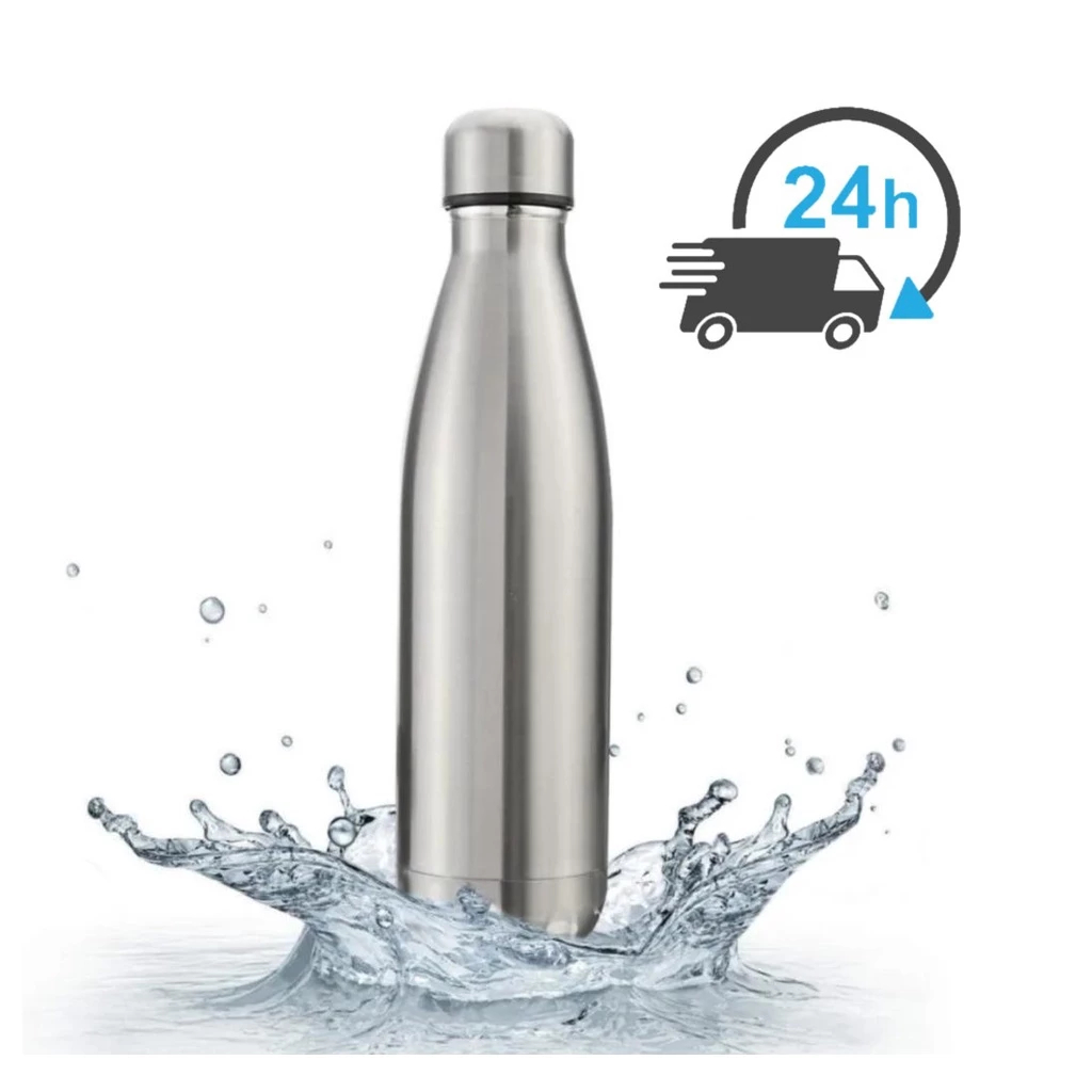 Garrafa Inox Térmica Portátil 500ML Hidrate-se Em Movimento Viagens Esportes Trabalho