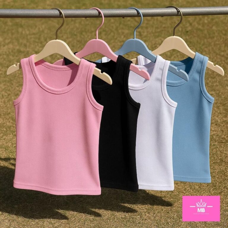 Kit 4 Blusa Regata Infantil T-shirt Regata Ribana