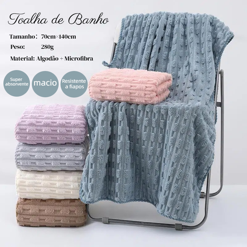Toalhas de banho Microfibra 70×140cm 280g  Praia, Piscina, Rápida Secagem, Macia e Confortável