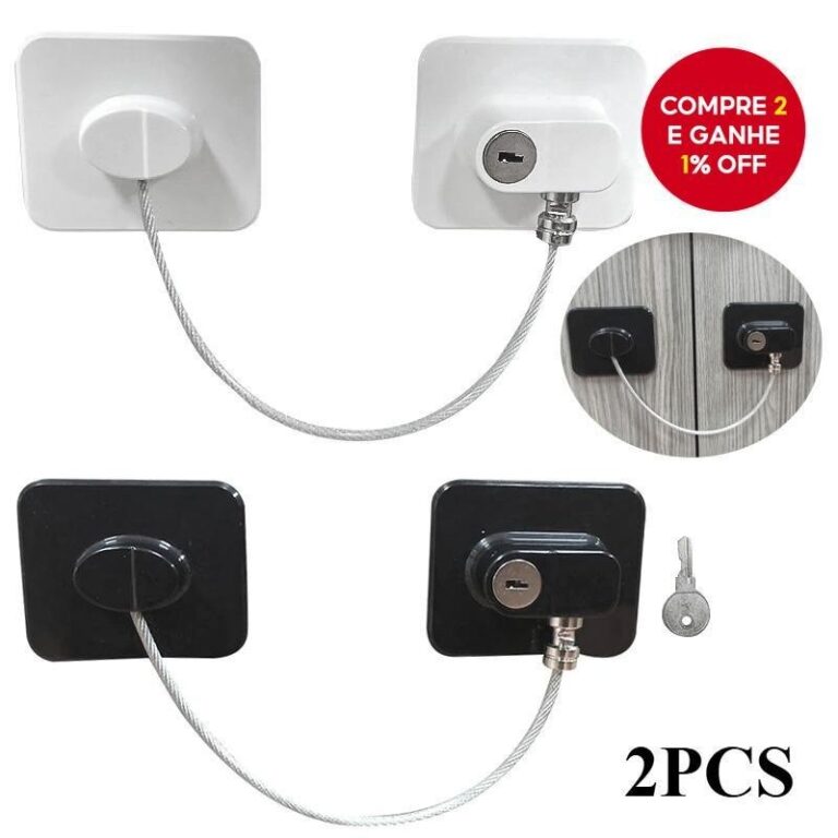 4 Peças De Fechaduras Adesiva Para Gabinete Gelad