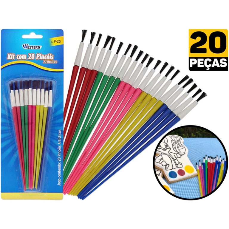 Kit Pincel Artístico 20 Peças Western P-20