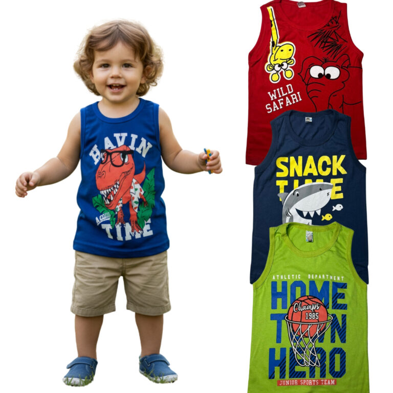 Kit 5 Camisetas Infantil Regata De Personagens Sor