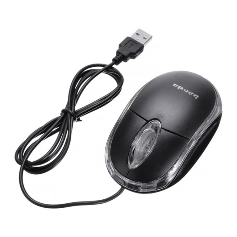 Mouse USB óptico 1000 dpi com led mini Preto com 