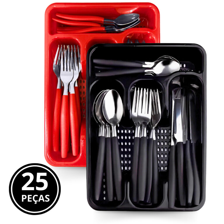 Jogo De Talheres Inox Com 24 Peças Talher + Supor