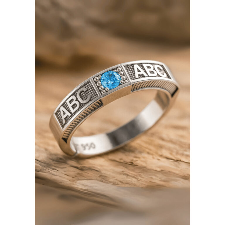 Anel De Formatura ABC Infantil Regulavel Prata