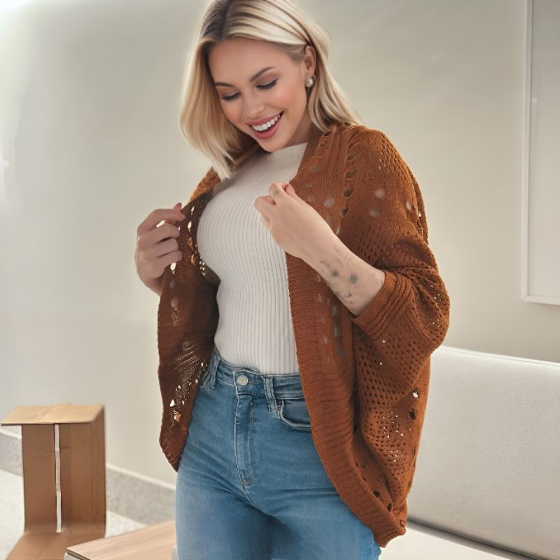CAPINHA CASULO PONCHO INVERNO VERÃO TRICÔT FRIO BLOGUEIRA LUXO