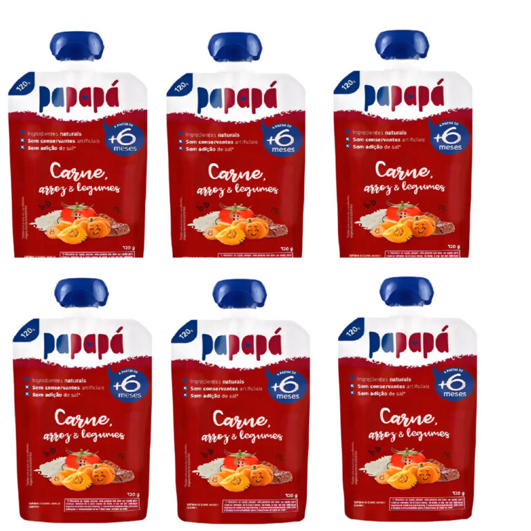 Kit 6x Papinha De Carne, Arroz E Legumes Papapá 1