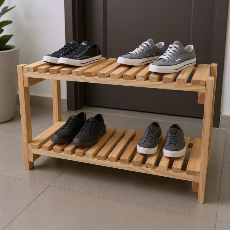 Sapateira Estante Organizadora De Pinus Multiuso H
