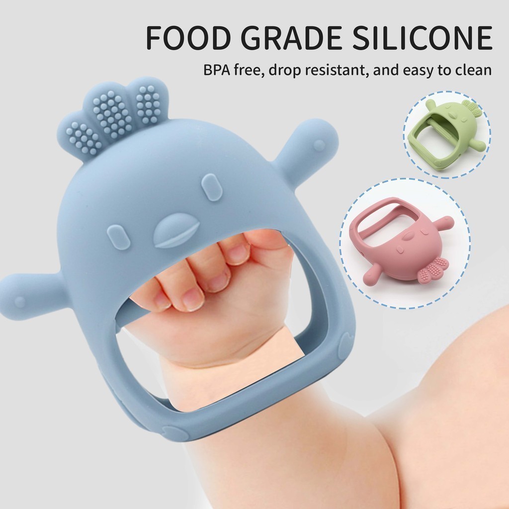 Brinquedos De silicone Para Dentição Bebês Com Mais De 3 Meses , Mordedor De Pulso À Prova De Queda