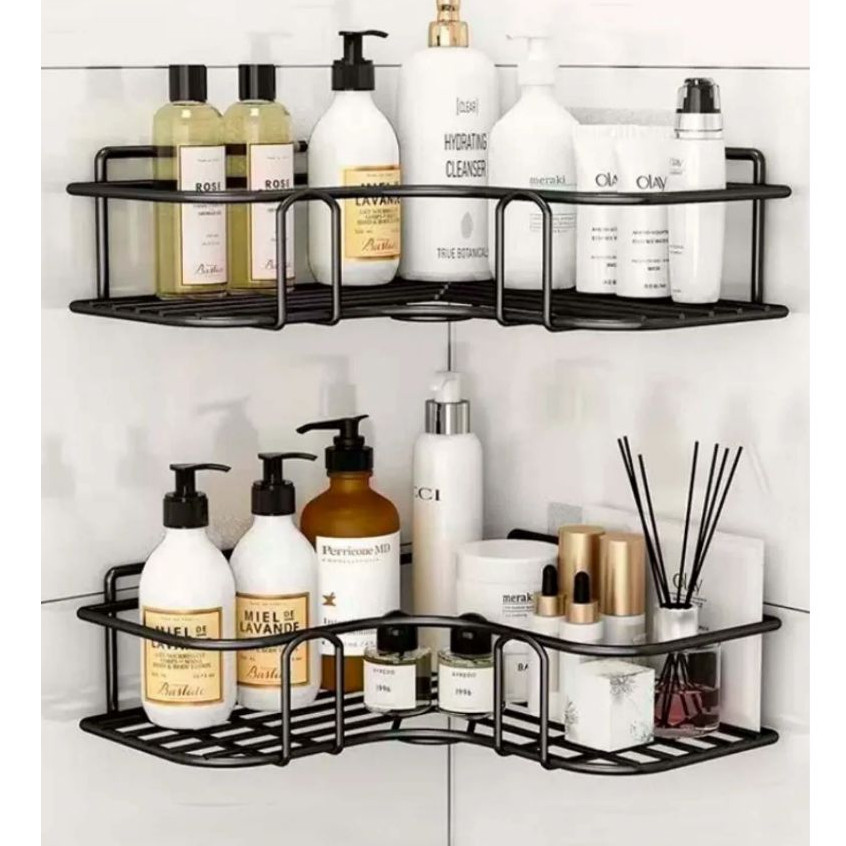1/2/3/4/ Suportes Organizadores De Metal Para Banheiro Cozinha Prateleiras Porta Shampoo Rack De Par