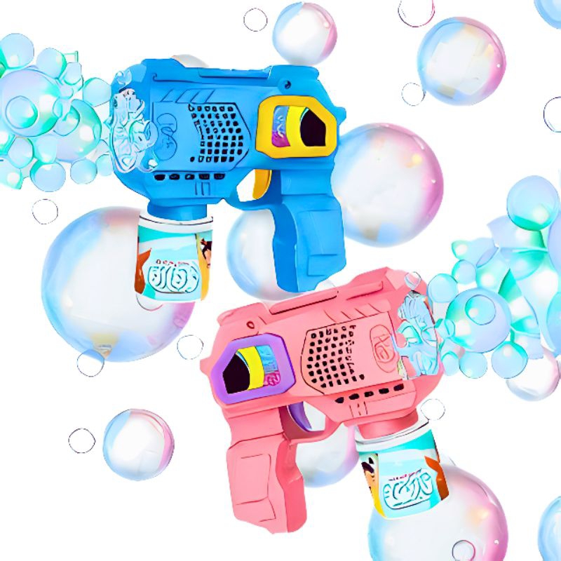Lança bolhas de sabão com luz brinquedo infantil Maquina bolha de sabão