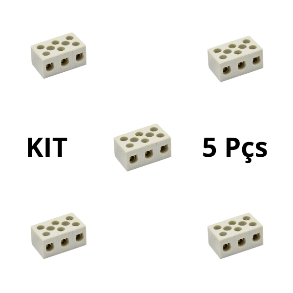 Kit 5 Conectores de Louça 10mm Conector de Porcel