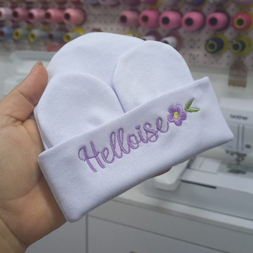 Kit Touca e Luvas Maternidade Recém-Nascido Super