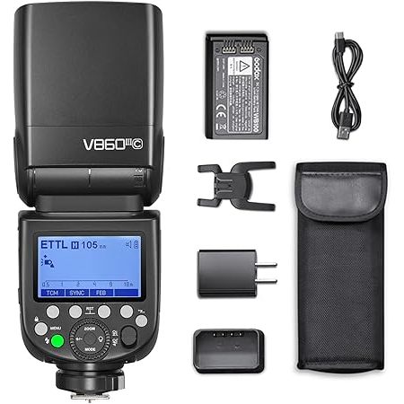 Flash Godox V860IIIC TTL para Câmeras Canon (com 