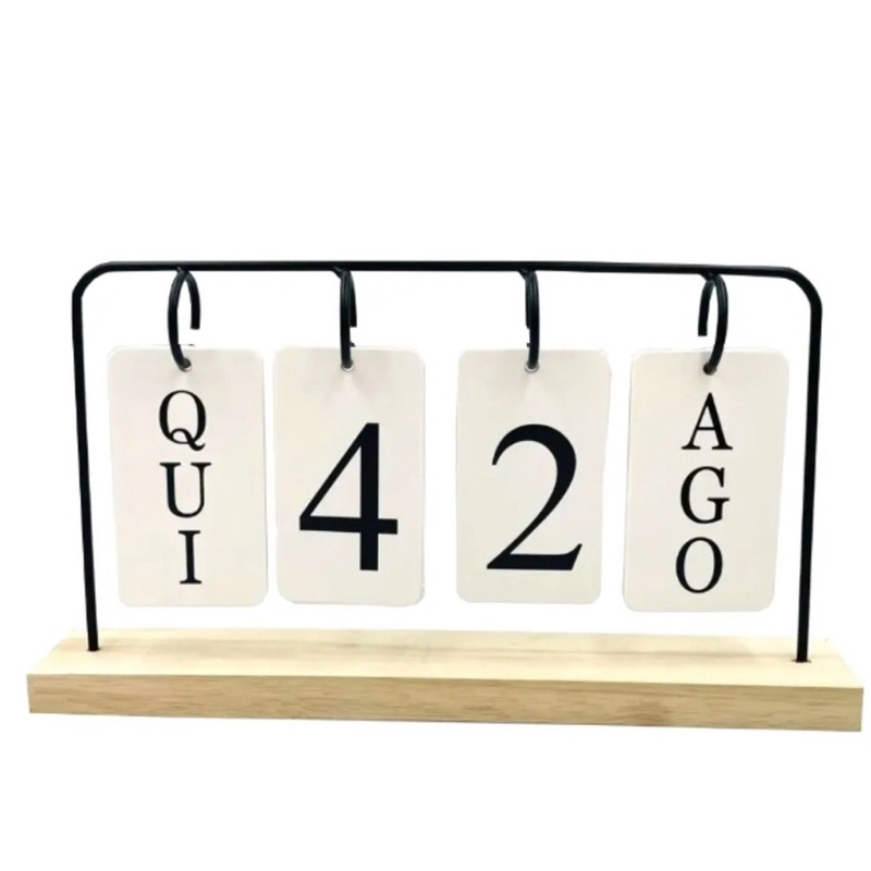 Calendário de Mesa Permanente Decorativo Escritório