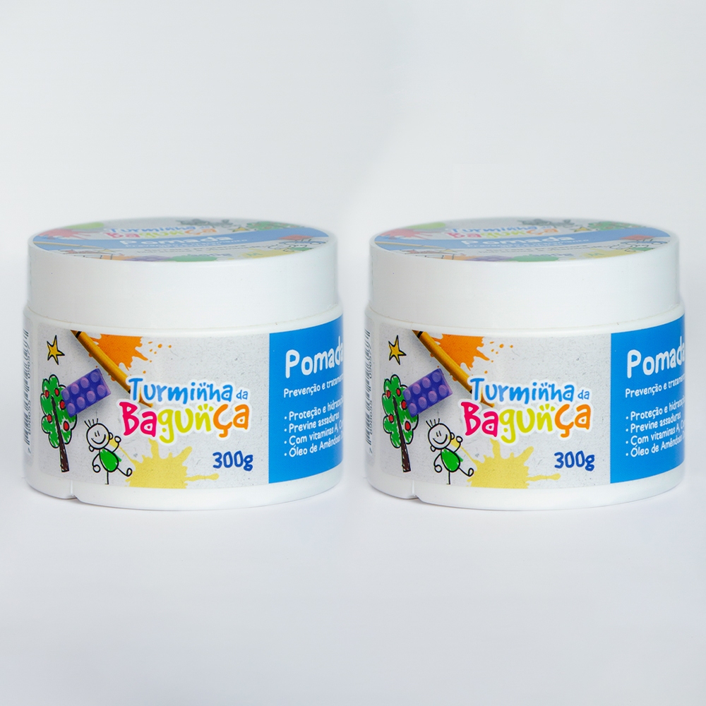 Kit 2 Potes Pomadas Prevenção e Tratamento de Assaduras Turminha Da Bagunça 300g