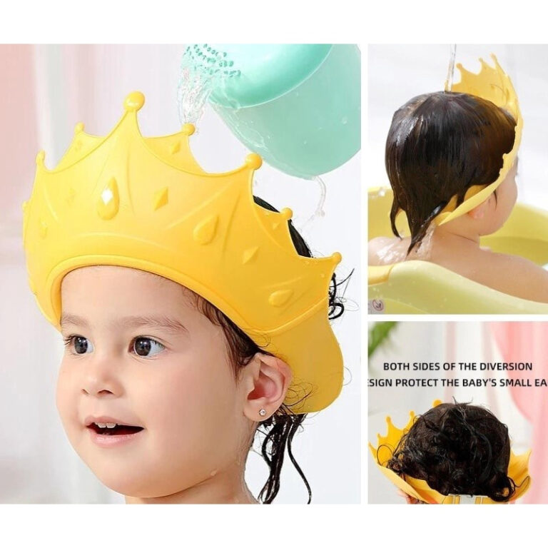 Chapéu Coroa Para Banho Bebê Protetor Para Olhos