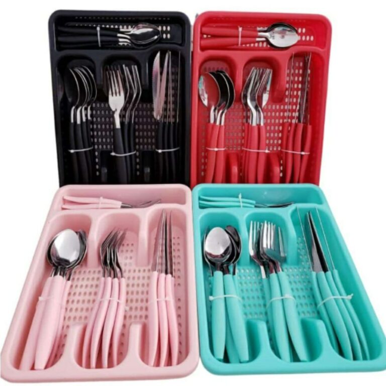 Jogo De Talheres Inox Com 24 Peças + Suporte Gave