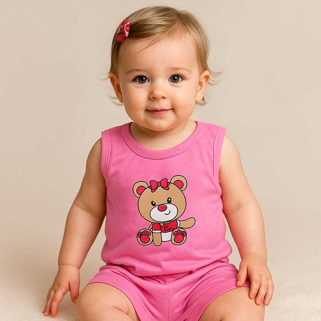 Conjunto  Regata e Short Tapa Fralda bebê