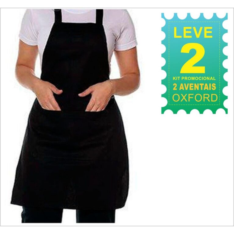 Kit com 2 Aventais Copa de oxford 100% poliéster
