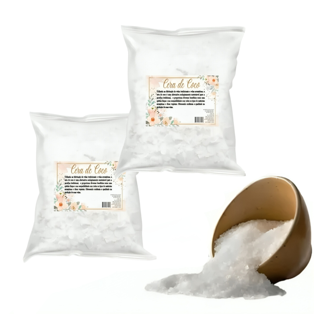 2 Kgs Cera Vegetal De Coco Em Escamas Pronta Para Uso Para velas decorativas