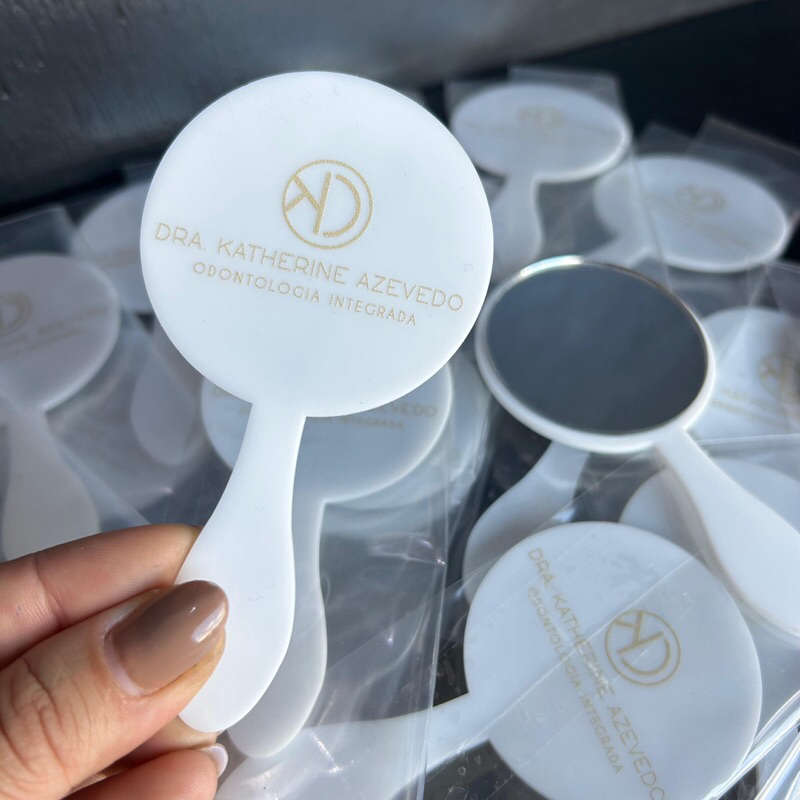 espelhos de bolsa KIT COM 10 formato Mini COM CABO acrílico beleza maquiagem mimo presente