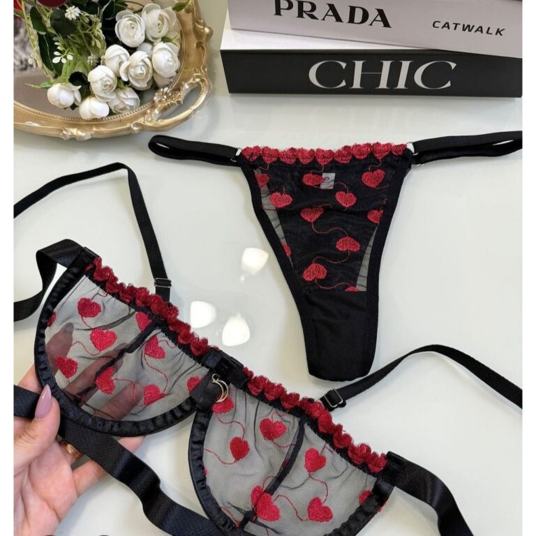 Conjunto lingerie calcinha sutiã  com aro moda in