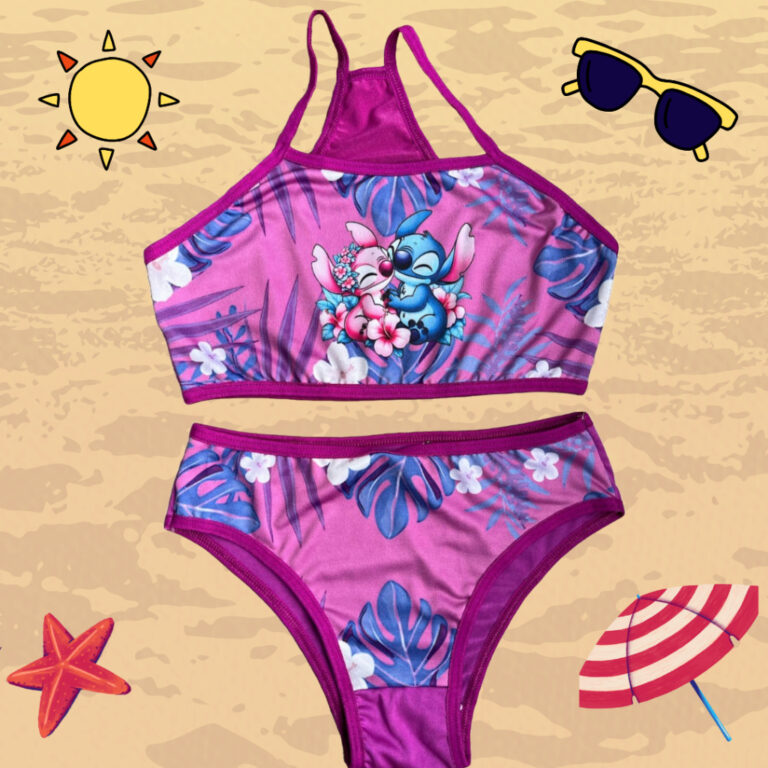 Conjunto Biquíni Infantil Moda Praia Sublimado Ca