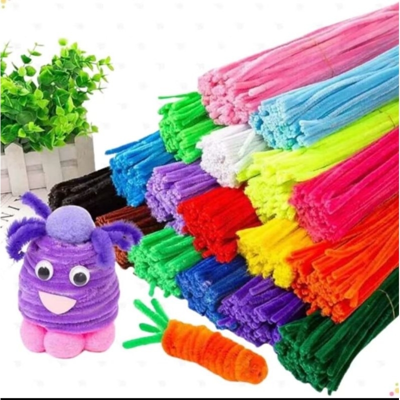 Hastes de Chenille 100 und – artesanatos e cabelo maluco