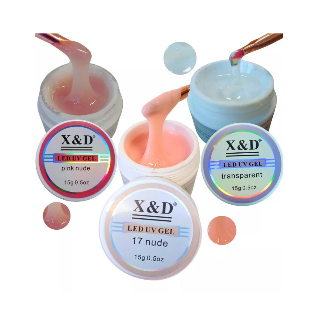 Gel XEd 15g Led Uv Gel para Unhas Xd Profissional Acrigel Alongamento Xed