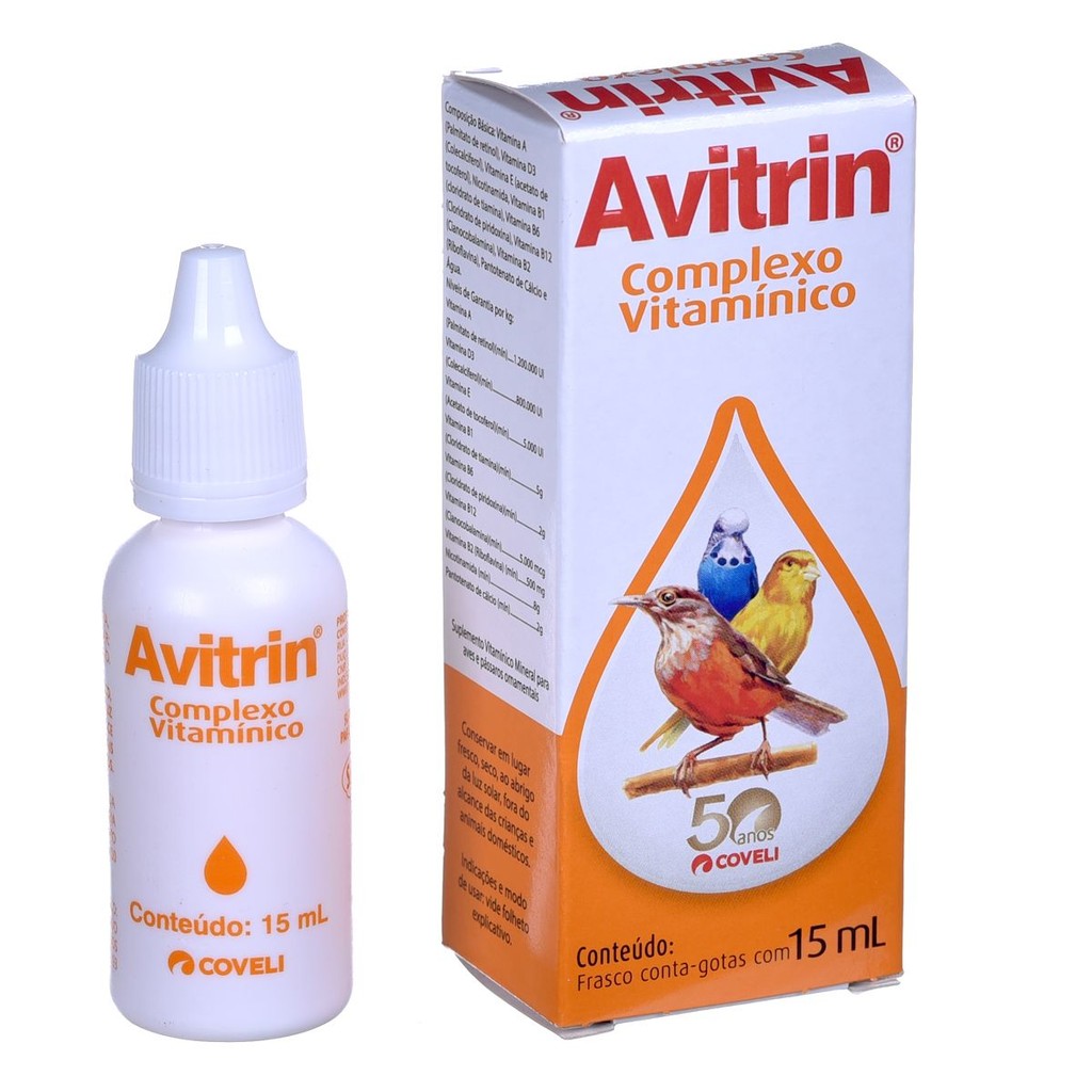 Avitrin Complexo Vitamínico para Aves Frasco 15 ml – Coveli