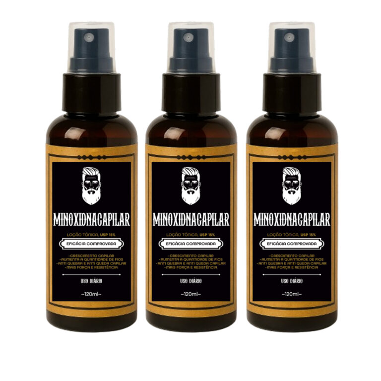 Kit 3x Tonico Pro Barba 120ml Serum para Crescimen