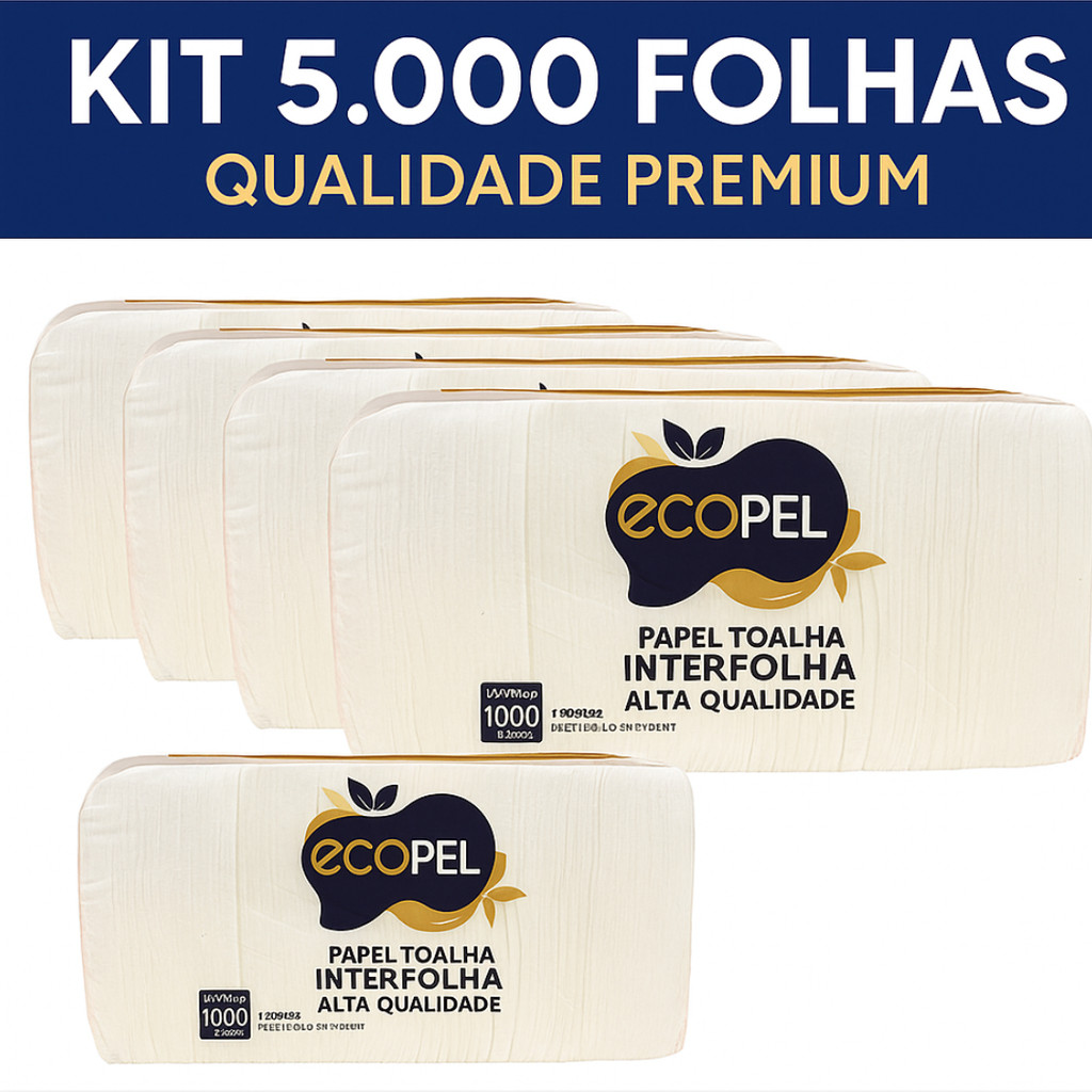 Papel Toalha Interfolha Branco Premium KIT econômico  – ECOPEL