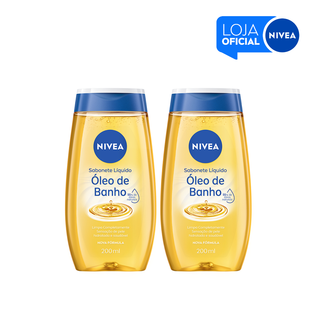 KIT NIVEA Sabonete Líquido Óleo de Banho 200ml – 2 unidades