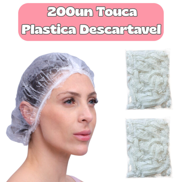 200UN Touca PLASTICA Descartável Amaciamento/Banh