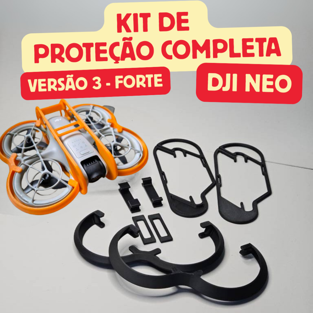 Proteção DJI NEO Kit Completo – Corpo + Câmera Forte, Seguro e Estável