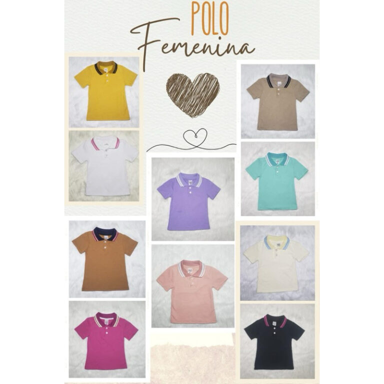 POLO FEMININA CAMISETA INFANTIL BLUSA JUVENIL BEB�