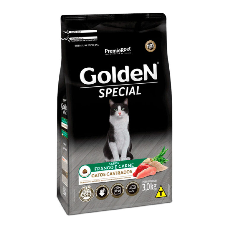 Ração Golden Special Gatos Adultos Castrados Fra