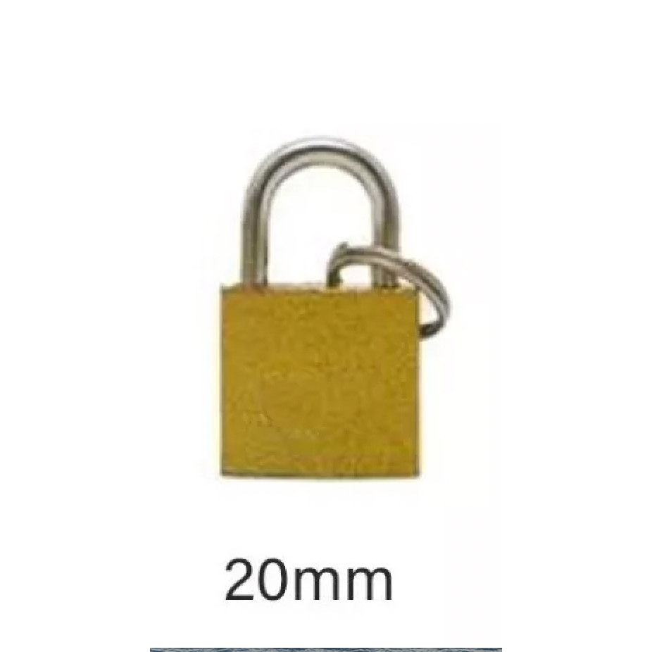Cadeado com Chave 20mm Latão Maciço