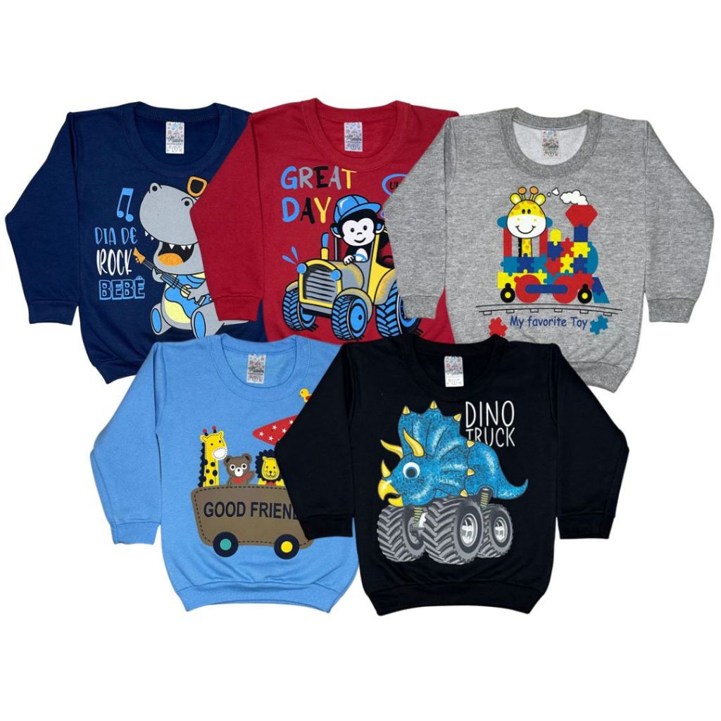 Blusa de moletom infantil para meninos BLUSÃO