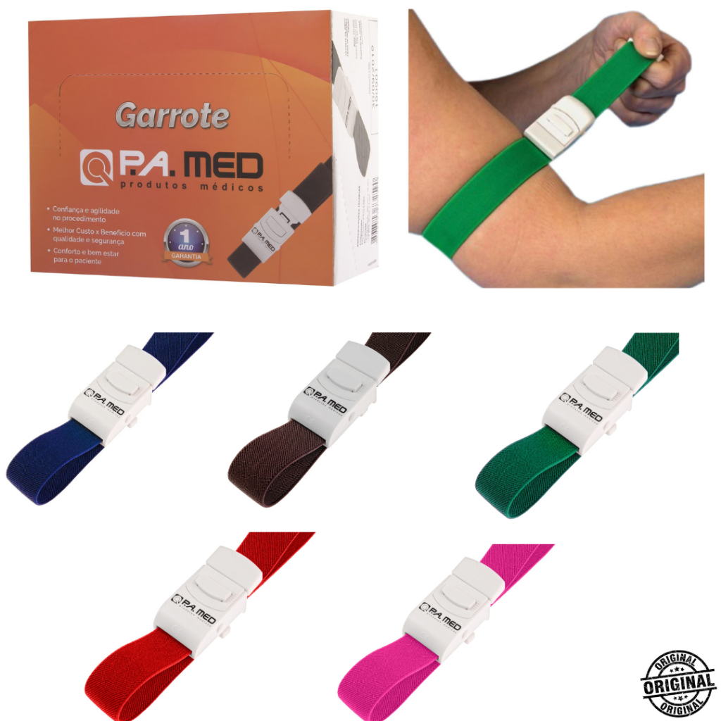 Garrote Médico com Fecho em Nylon P.A. Med – Prático, Resistente e em Várias Cores