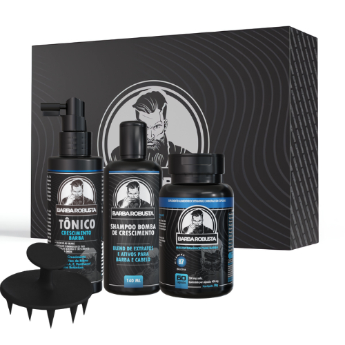 Kit Crescer Nascer Barba com Tônico, Cápsula, Ma