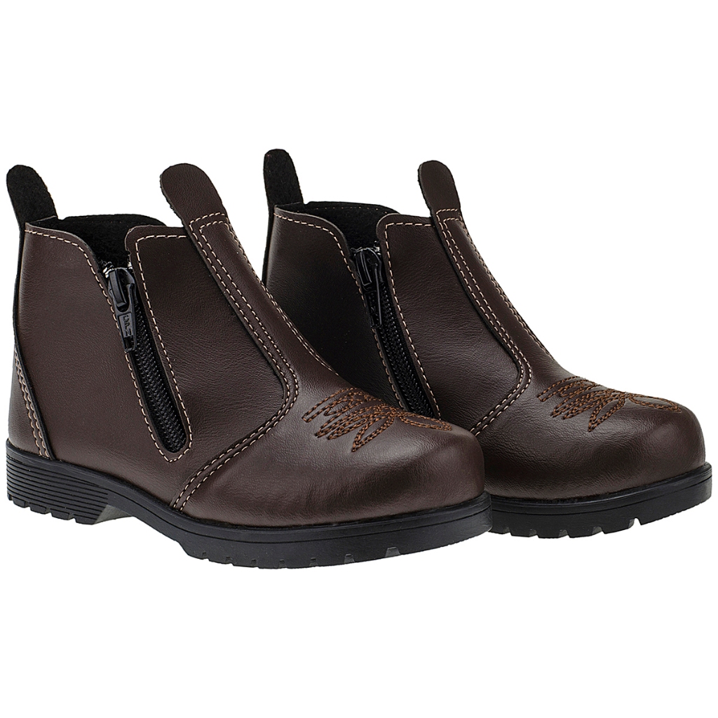 Bota infantil menino bota infantil menina jeca infantil texana cop café e preto country rodeio