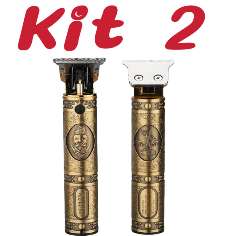 Kit 2 Tesoura elétrica profissional para cabelo e