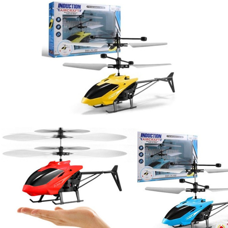 brinquedo Helicoptero Sensor voa infantil criança luz led voador
