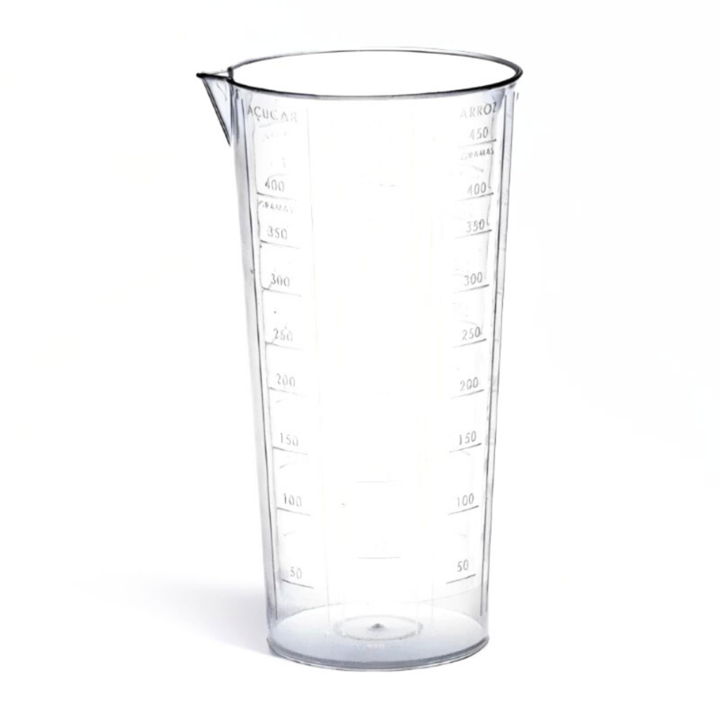 Copo Graduado Medidor de 500ml / gramas com Graduação de Xícara, Chocolate, Semolina, 500ml